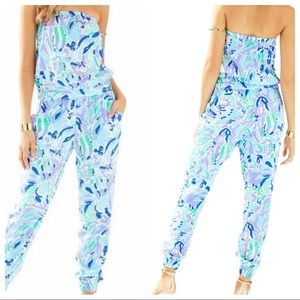 EUC Lilly Pulitzer Emiko Strapless Jumpsuit